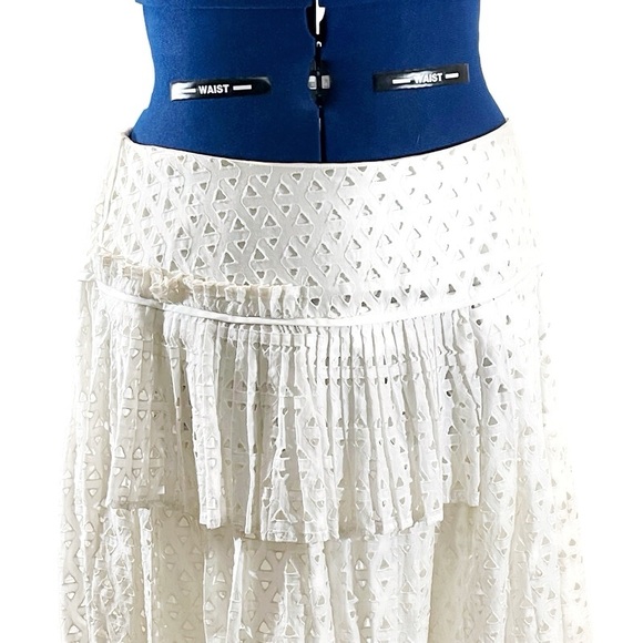 Lane Bryant Ruffled White Eyelet Lace Skirt - Picture 8 of 11
